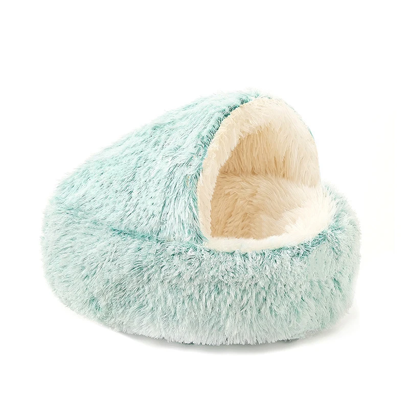 Round Cat Cushion Semi Enclosed Pet Sleep Bags Long Soft Plush 2 In 1 Warms Cats Beds Simple Comfort Warm Puppy Sleeping Nest 25 kf S042a03be55d842ec93a21989d0d37cbdk
