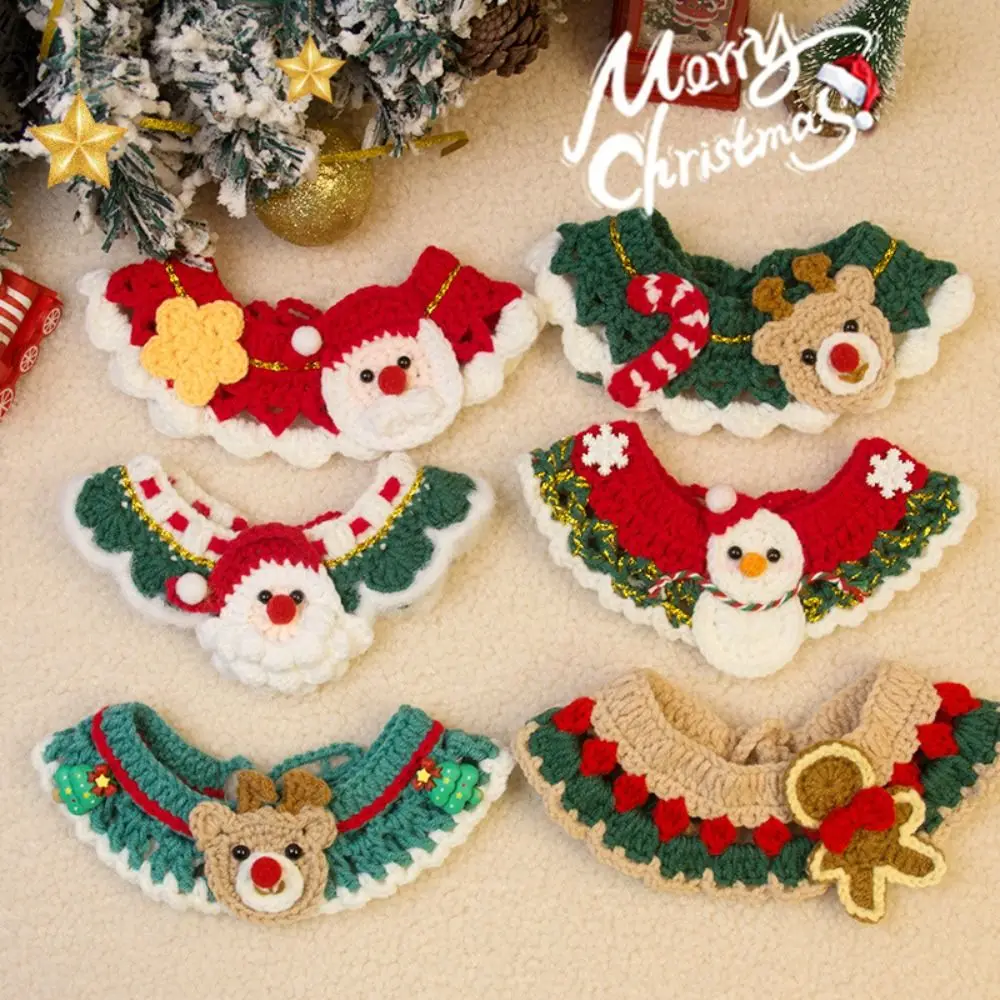 2024 New Cute Christmas Pet Collar For Cat Dog Kitten Pet Adjustable Cat Necklace Hand-Knitted Puppy Neck Strap Pet Accessories 9 kf S0c43e530530a46ddbf76f94abe579122z