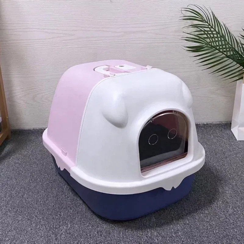 Closed Cat Litter Box Extra Large Cat Litter Products Plastic Self Cleaning Automatic Litter Box Large 28 kf S1eb7e8cc61694f8bb865845137c10990c