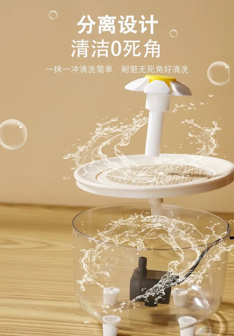 Pets Water Fountain Auto Filter Usb Electric Mute Cat Drinker Bowl 1000Ml Recirculate Filtring Drinker For Cats Water Dispenser 13 kf S2233ecdd192e4551a8d6709f728d42505