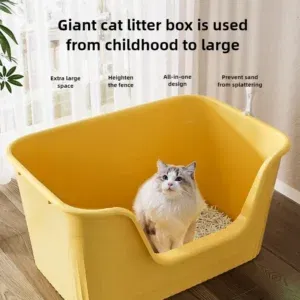 New Cat Litter Box Giant Pet Toilet Semi-closed Splash-proof Open Extra-large Cat Litter Box Pet Supplies