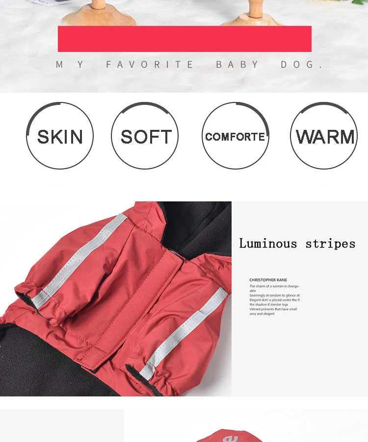 Reflective Pet Clothes Autumn Winter Pet Dog Waterproof Warm Coat Cotton Hooded Jacket The Dog Face Small Dog Clothes 10 kf S26ccef3e4f994ef29eb8a8fa8fe004e4N