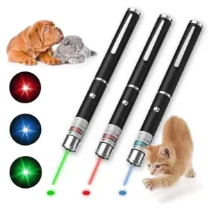 Mini 2 in1 Cat Keychain Fun Pointer Indicator Tool Portable Laser pointer LED Training Torch Pet Cat Tickle Toy Flashlights