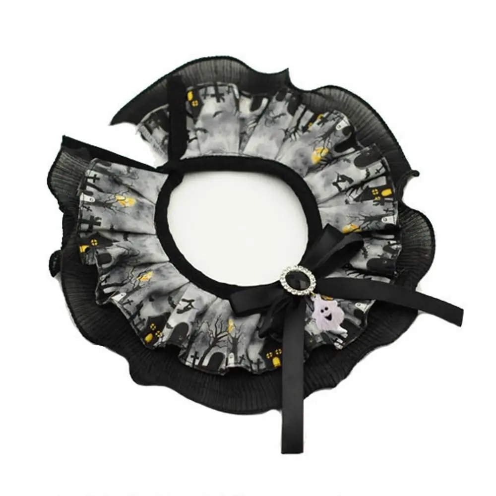 Creative Pet Halloween Lace Collar Bell With Sound Adjustable Cat Dog Ghost Necklace Cute Exquisite Pet Bib Scarf Puppy 9 kf S308616058ab9478abbd2201467953c08w