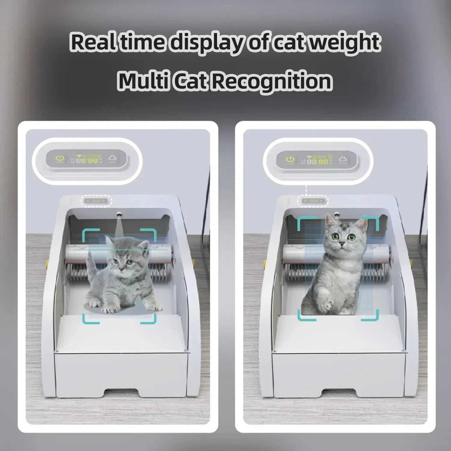 Smart Cat Litter Box Automatic Self-Cleaning Cat Bedpans Semi Enclosed Toilet Trainer Pet Products Cat'S Accessories With App 13 kf S38c3cdcbcea44a1484b6b4a802e78f87O