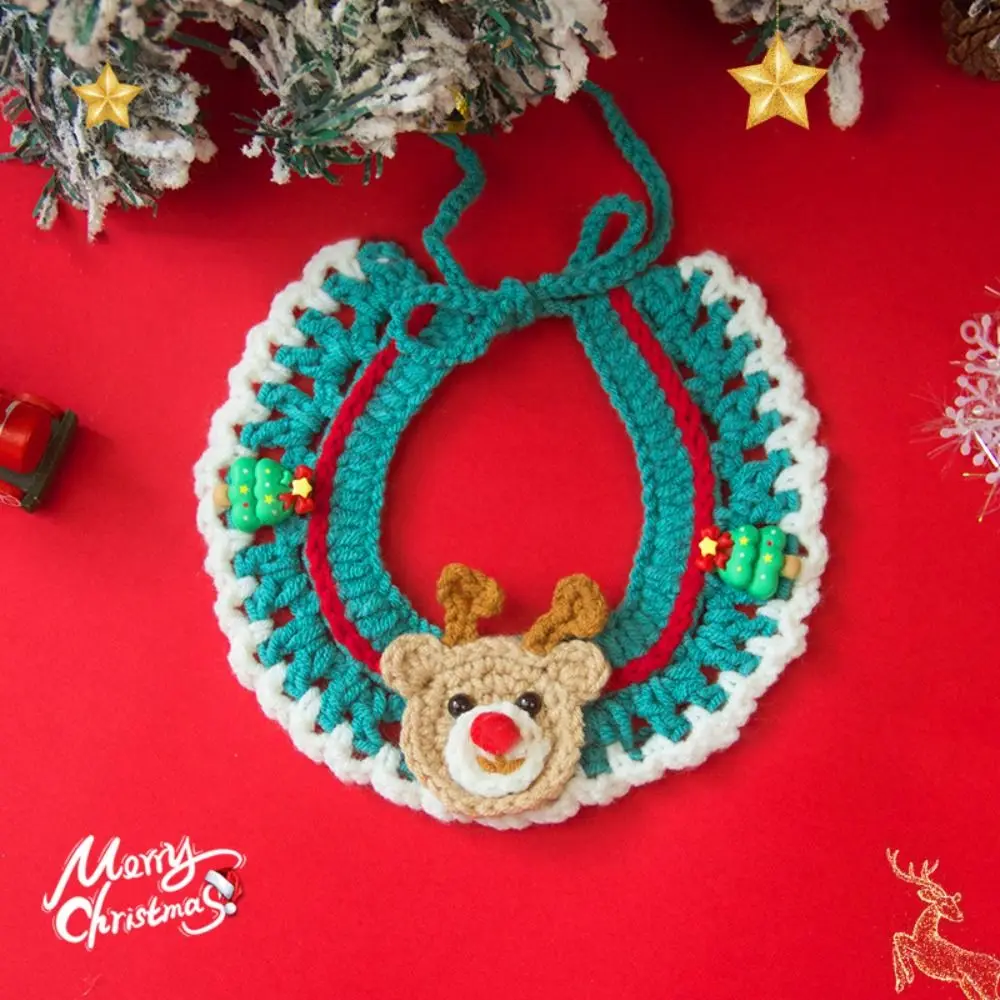 2024 New Cute Christmas Pet Collar For Cat Dog Kitten Pet Adjustable Cat Necklace Hand-Knitted Puppy Neck Strap Pet Accessories 15 kf S3a52601f8efe44b78f234b4cd2dc6281c