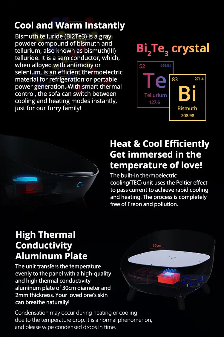 Custom Cozy Pet Bed Cute Cat Furniture Wifi Smart Climate-Controlled With Cooling &Amp; Heating, App Remote Manage 11 kf S3dd53874b9df40188dbe3b2536be07997
