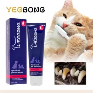 YEGBONG Pet Dental Care Paste with Plaque Tartar Control Hypoallergenic Stain Removal Fresh Breath Formula for Dogs and Cats