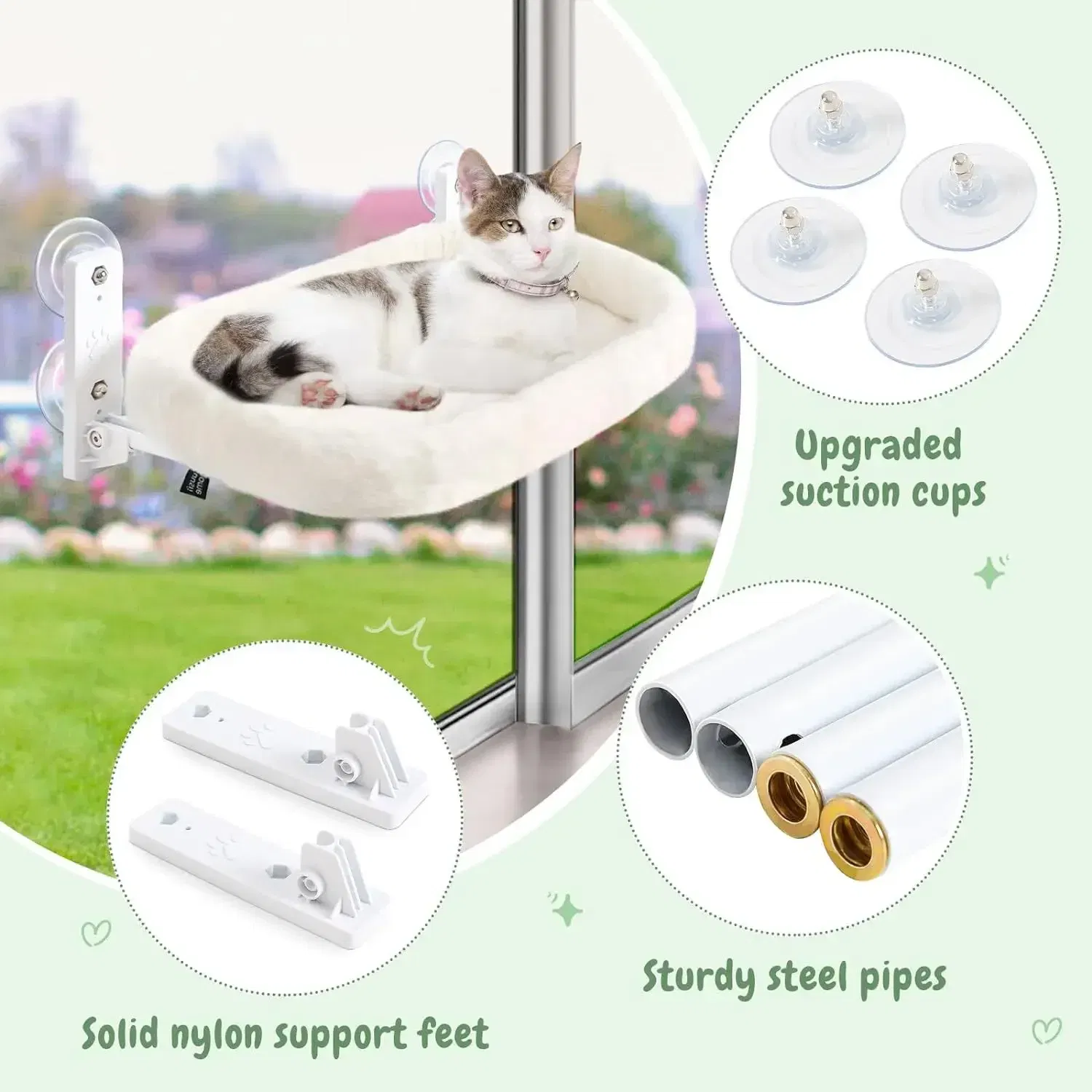 Cat Hammock Window Habitat Cat Sunbathing Glass Hanging Suction Cup Balcony Pet Nest Pet Bed 26 kf S7129150cdee7447f954b4ba26d4aed18a