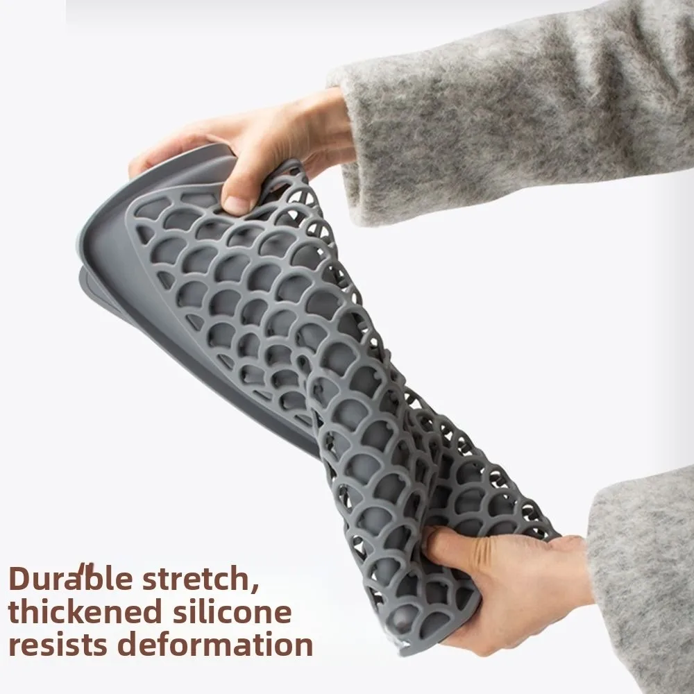 New Double Layer Cat Litter Mat Silicone Washable Cat Litter Trapping Pad Waterproof Non-Slip Pet Mat Cat Supplies 9 kf S76263acd6fd04013b0b2e69675ee27cec