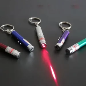 Mini Cat Toy Laser Pointer LED Flashlight Dog Cat Laser Toy Fun Pet Electronic Device Interactive Cat Toy (1 Pack, Purple)