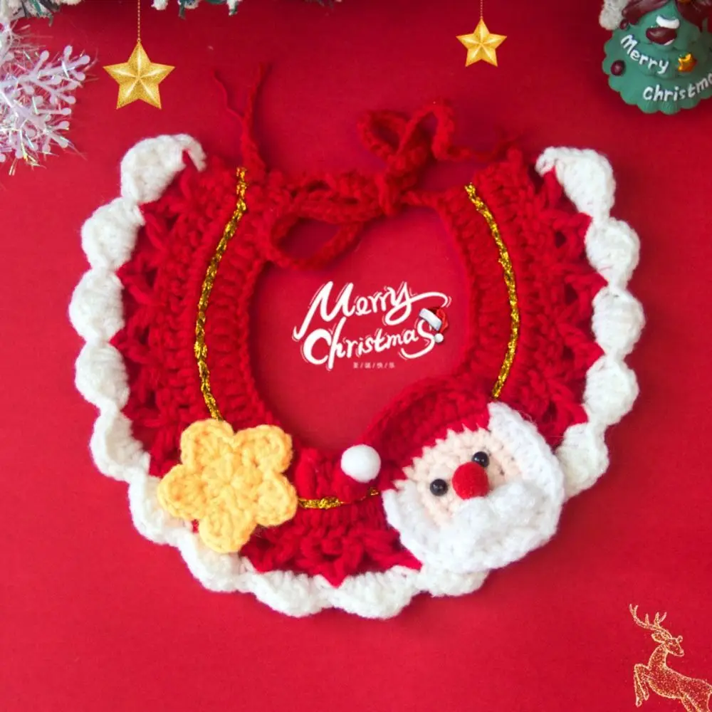 2024 New Cute Christmas Pet Collar For Cat Dog Kitten Pet Adjustable Cat Necklace Hand-Knitted Puppy Neck Strap Pet Accessories 14 kf S9cb8920cc642412f8242ccaea1efa91cK