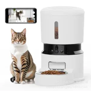 Cat Timing Feeder Smart APP Cat Feeder Stainless steel Double Meal Pet Food Remote Feeding Automatic Dispenser Suitable Cats Dog