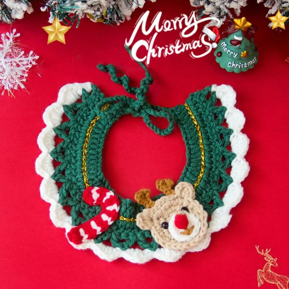 2024 New Cute Christmas Pet Collar For Cat Dog Kitten Pet Adjustable Cat Necklace Hand-Knitted Puppy Neck Strap Pet Accessories 16 kf Sbcb5c038ec2747f9a24e88727d493cbbb