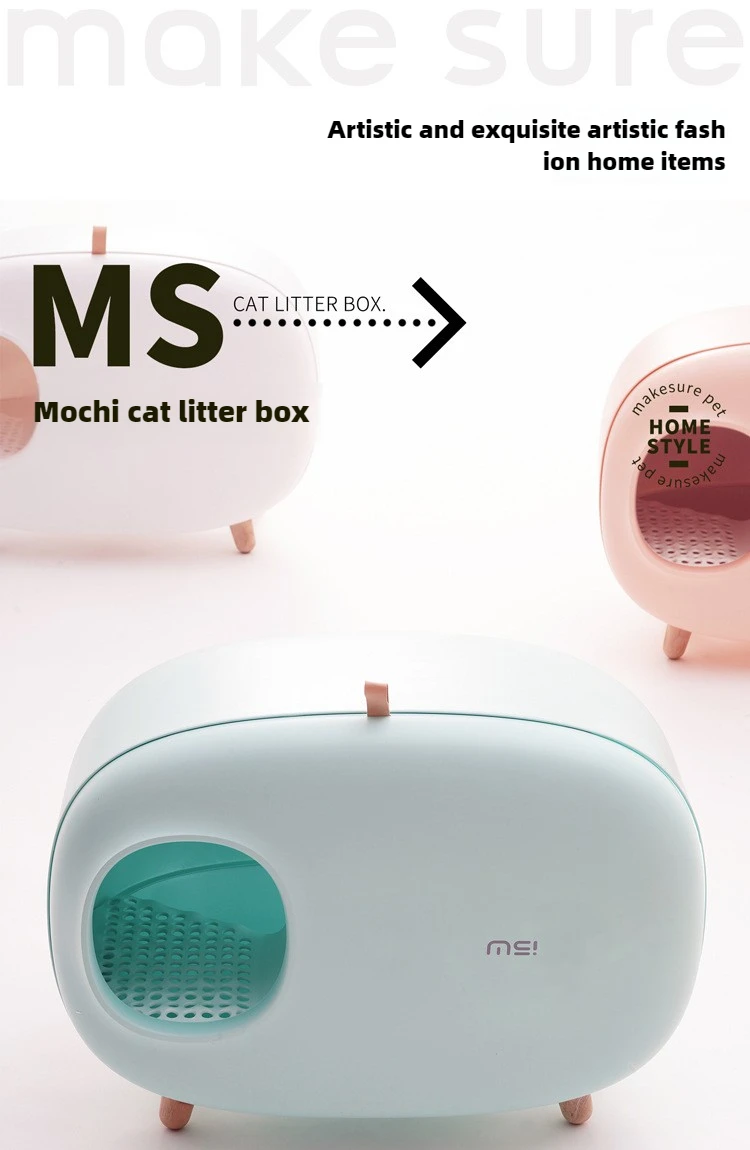 Makesure Cat Litter Box Fully Enclosed Cat Toilet Pet Supplies High-Value Cat Toilet Automatic Self-Cleaning Litter Box 12 kf Scd19db80df6f4a2fa792639d5437b895V