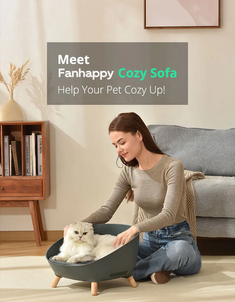 Custom Cozy Pet Bed Cute Cat Furniture Wifi Smart Climate-Controlled With Cooling &Amp; Heating, App Remote Manage 8 kf Scf155c2358d446fd89f5714bb08b6479G