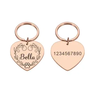 1 pc nice Dog paw prints and vine Customized Text Cat Dog ID Tag Name with Cute Symbols Customized Pet Print Medal