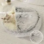 gray long plush