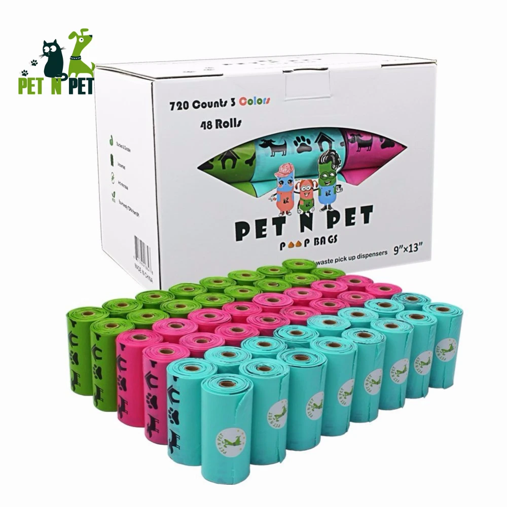 kf H402fb7314647402996e36ee2365c6071p Pet N Pet Biodegradable Dog Poop Bags Earth Friendly Firm 720 270 Counts 3 Colors Lavender