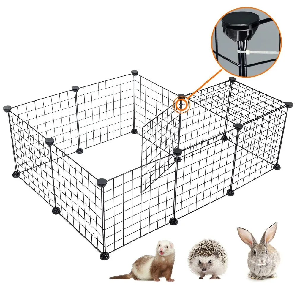 kf HTB1SVblXvjsK1Rjy1Xaq6zispXaP Foldable Pet Playpen Iron Fence Puppy Kennel House Exercise Training Puppy Kitten Space Dogs Supplies rabbits