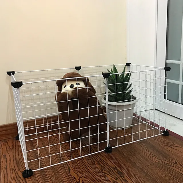 kf HTB1VYnfXEjrK1RkHFNRq6ySvpXaf Foldable Pet Playpen Iron Fence Puppy Kennel House Exercise Training Puppy Kitten Space Dogs Supplies rabbits