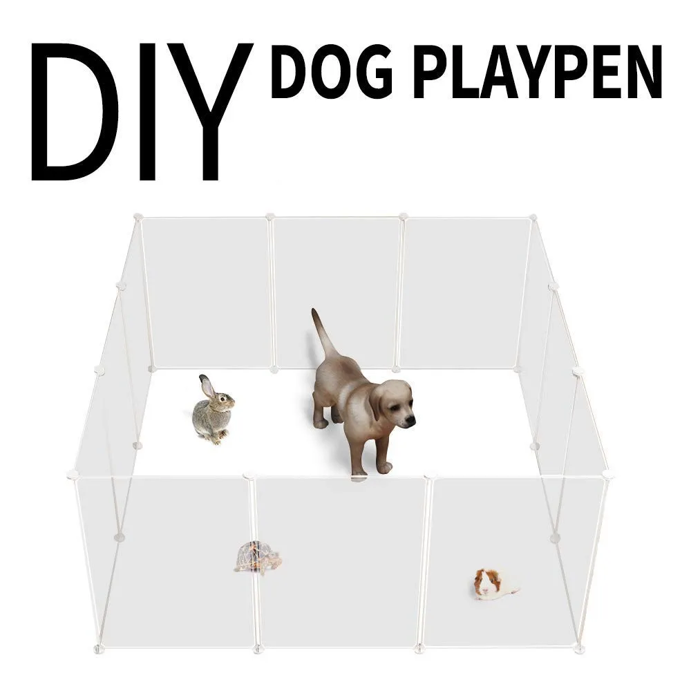 kf Hd349852c96ed47c3b325c6ac53ae349cb Foldable Pet Playpen Iron Fence Puppy Kennel House Exercise Training Puppy Kitten Space Dogs Supplies rabbits