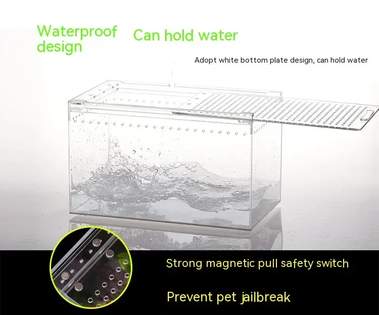 Lizard Horned Frog Breeding Box Pet Home Acrylic One Leak-Proof Climbing Pet Box Snake Reptile Breeding Box 7 kf S06d3ecb981ff40df930d6cde6ac82298D