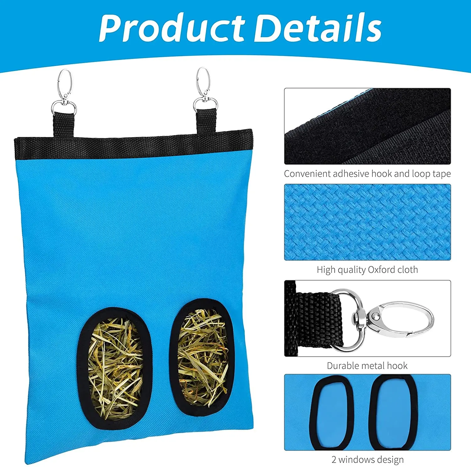 Hay Bag Hanging Pouch Feeder Sack Holder Small Animals Supplies Feeding Dispenser Container Rabbit Guinea Pig Cage Accessories 14 kf S0c5407af738a43bea015f979f7627314E