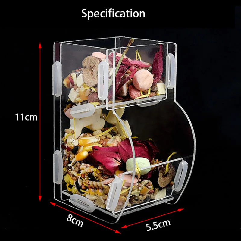 Automatic Acrylic Hamster Small Pets Food Feeding Bowl Plastic Rat Pet Dispenser Feeder Cage Food Bottle Pet Products Large 9 kf S0f2c0f8e2d05413ca4b299de71b571d5i