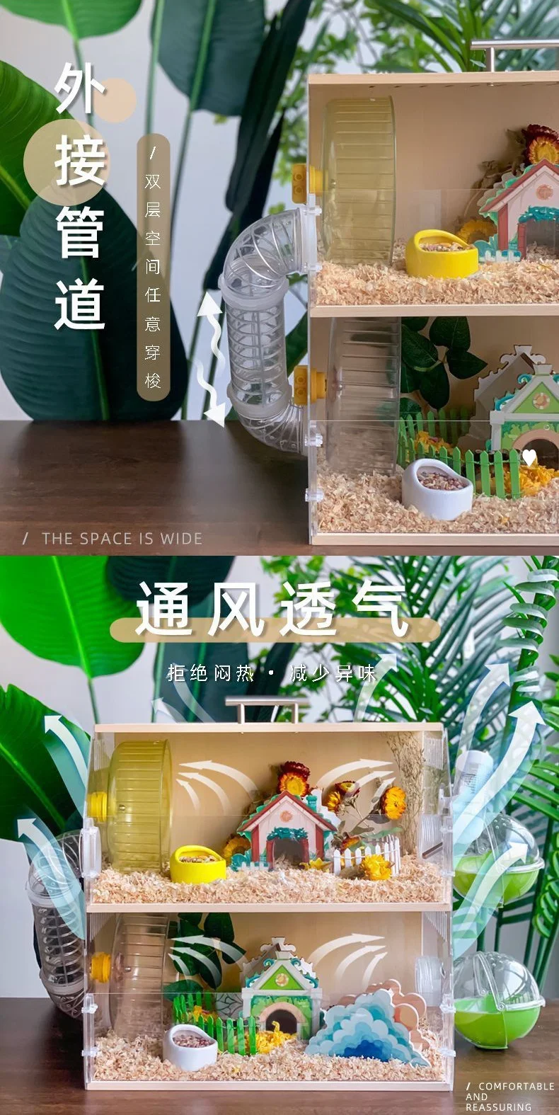 Transparent Acrylic Cage For Rodent Gerbil Mouse Hamster Guinea Pig Luxury Large Cage For Small Animals Hamster Cage 11 kf S0f9cde91bc61404d8e407b41c8a60c40f