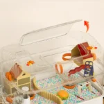 Hamster Cage With Tunnels,Transparent Diy Habitat,Spacious 2-Level Home Easy-Clean Rodent House,Escape-Proof Small Pet Enclosure 60 kf S1d3840a470dd4889b820729a24dfb52aL