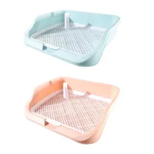 Semi-enclosed Pet Dog Toilet Portable Anti-splash Dog Potty Tray for Small and Medium Dogs Pet Cleaning Supplies