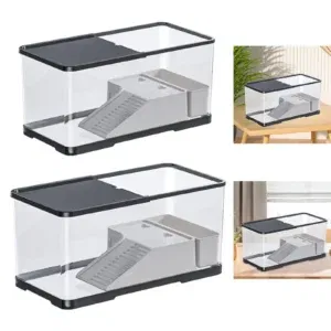 Turtle Tank with Basking Reptile Habitat Turtle Aquarium for Amphibians