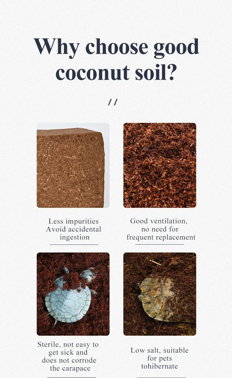 Yee Coconut Fiber Brick Natural Reptile Substrate For Turtle Hibernation&Amp;Terrarium Eco-Friendly Coconut Coir With Sphagnum Moss 9 kf S2a23b546344a49fa8664369ea222d3deM