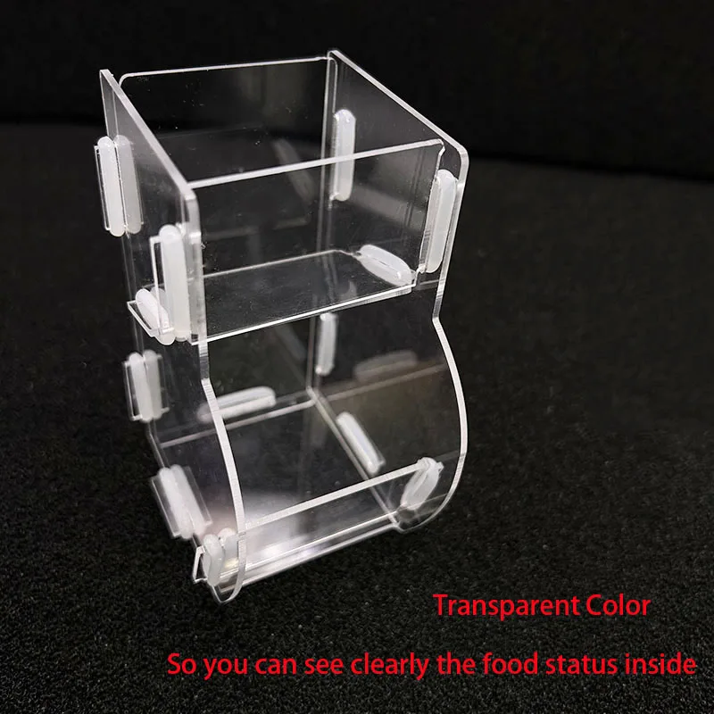 Automatic Acrylic Hamster Small Pets Food Feeding Bowl Plastic Rat Pet Dispenser Feeder Cage Food Bottle Pet Products Large 12 kf S2db1983ca3c34e35b13af9ba3b64bab3c