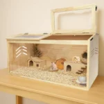 Large Wooden Hamster Cage Chewproof | Gerbil Cage Hamster Habitats Enclosure With Openable Top &Amp; Acrylic Window, Small Animal Ca 4 kf S2e52998a11ca400cad187a61871e25c2p