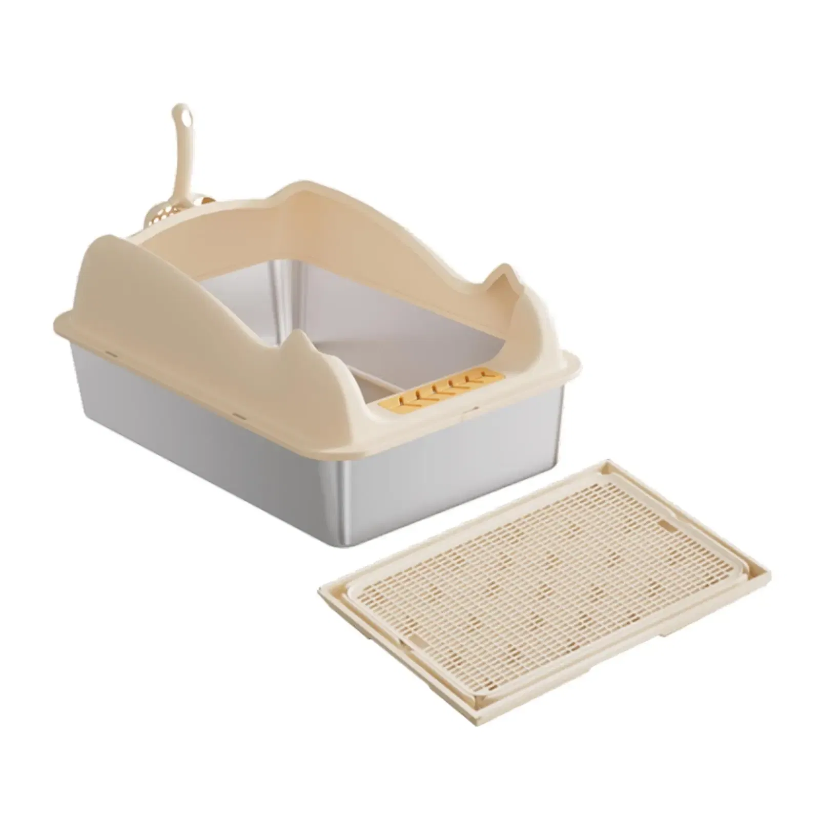 Cat Litter Sand Litter Basin Low Entry with High Sides Easy to Clean Kitty