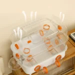 Hamster Cage With Tunnels,Transparent Diy Habitat,Spacious 2-Level Home Easy-Clean Rodent House,Escape-Proof Small Pet Enclosure 58 kf S37c422d98e07459fb974970f60e60d57C