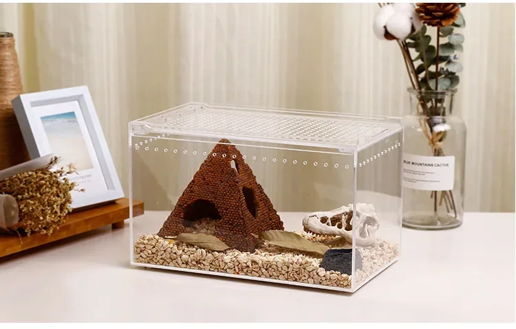 Lizard Horned Frog Breeding Box Pet Home Acrylic One Leak-Proof Climbing Pet Box Snake Reptile Breeding Box 17 kf S413853c78efd4495a0dc7aee6f410330n