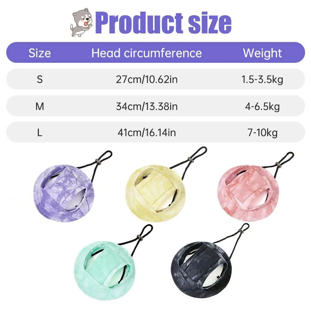 Cotton Cat Sun Hat With Ear Holes Round Brim Dog Puppy Cat Bucket Hat Outdoor Sun Protection Pet Caps For Small Medium Cat Dogs 19 kf S42db234344cc441e80ae2d2784ffcc7f4