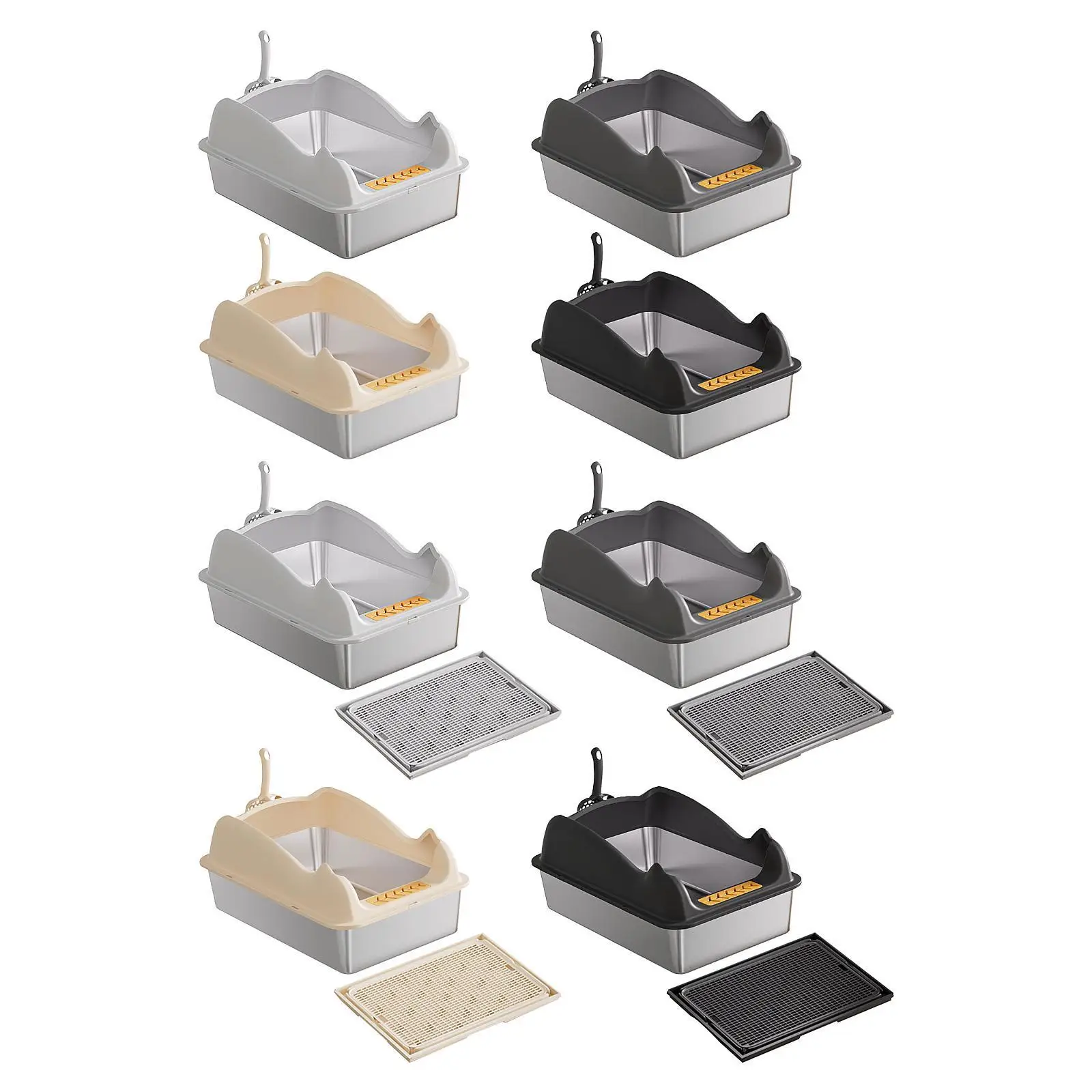 Cat Litter Sand Litter Basin Low Entry with High Sides Easy to Clean Kitty