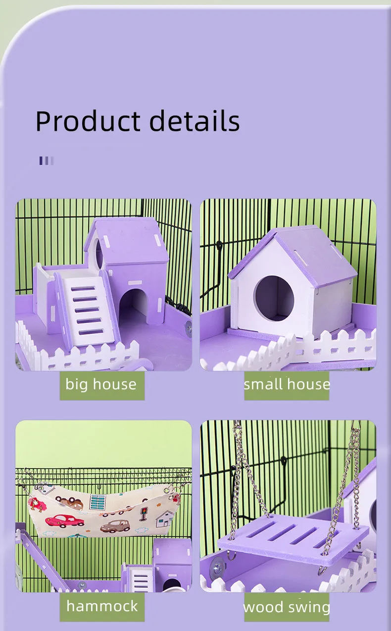 Hamster Cage Double Storey Luxury Villa Castle Hamster Nest Pet Golden Bear Large Villa 11 kf S490ba41c0a114730b837b61f23709502D