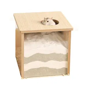 Animal Sand-Bath Box Acrylic Critter's Sand Bath & Digging Sand Container for Hamsters Mice Lemming Gerbils or Other Small Pets