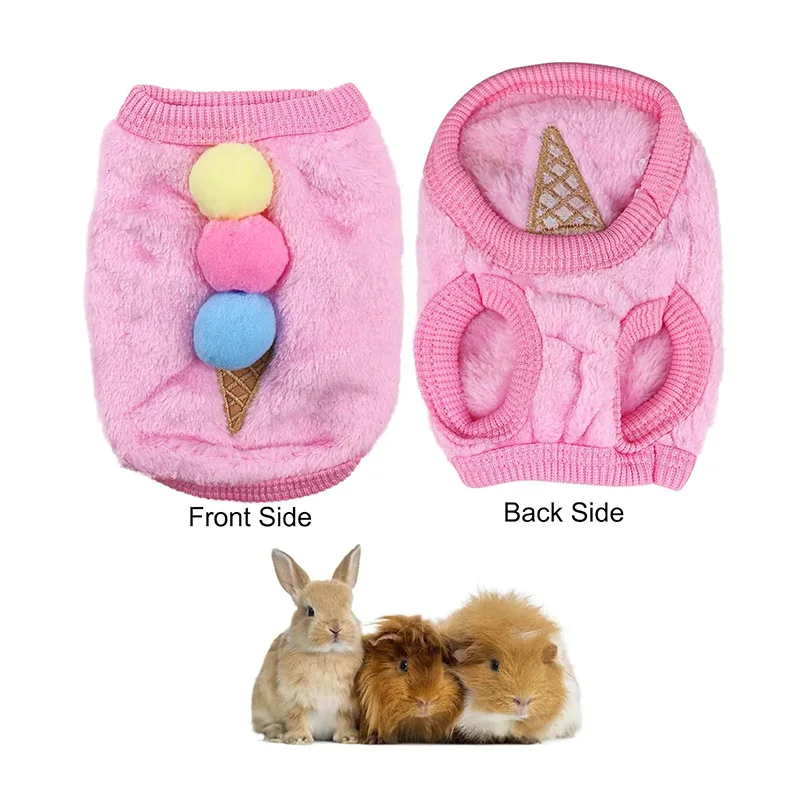 Bunny Clothes For Rabbits Small Animal Guinea Pig Warm Vest Clothes Costume Soft T-Shirt Clothes For Hamster Clothes Xs Xxs 11 kf S4d5c47c5e81c4d6db22631de37a74611A