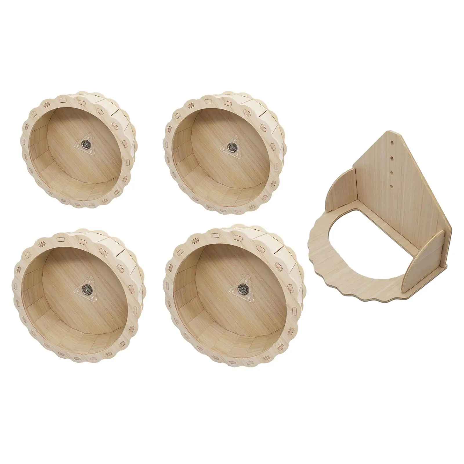 Hamster Wooden Running Wheel Exercise Wheel Toy Hamster Treadmill Silent for Syrian Hamster Mice Other Small Animals Gerbils Rat