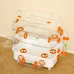 Large Hamster House, Ventilated Plastic Cage With Diy Tubes, Escape-Proof Small Pet Home, Modern Rodent Playground 58 kf S5e3946ebf05c4fc789a3d3750163b1227