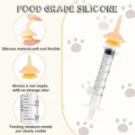 12 Pieces Silicone Feeding Teats With Reusable Kitten Feeding Syringe, Suitable For Newborn Kitten, Puppy, Pet, Wildlife, Rabbit 22 kf S63ef1154e958463e9c94ac099eb81b203