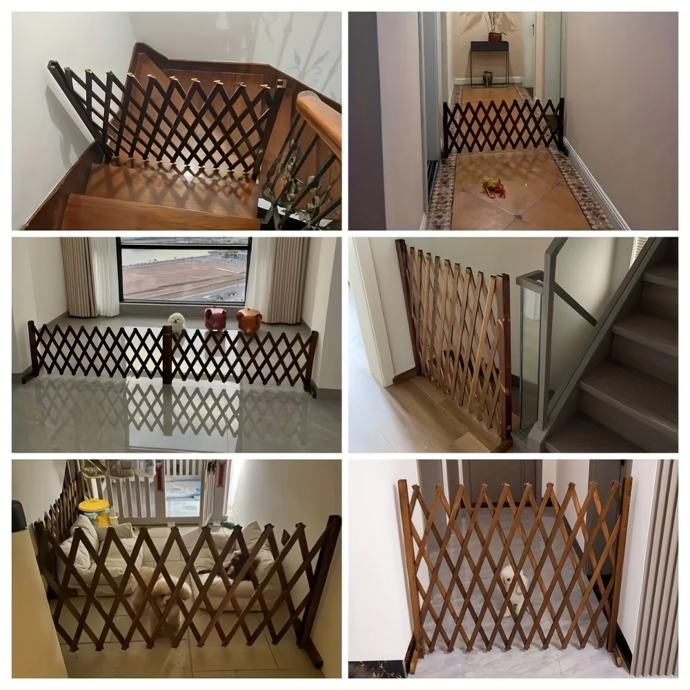 Adjustable Wooden Pet Barrier Gate,Extendable Dog &Amp; Cat Fence For Bedroom,Patio,Living Room,Easy Assembly,Durable Wood Material 17 kf S671a35eae7ae48eda0795654786f6542G