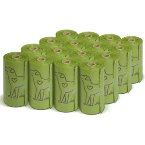 Dog Poop Bag Set with Dispenser & Leash Clip, Thick Waste Poop Bags for Puppy/Small/Medium/Large Dog & Cat