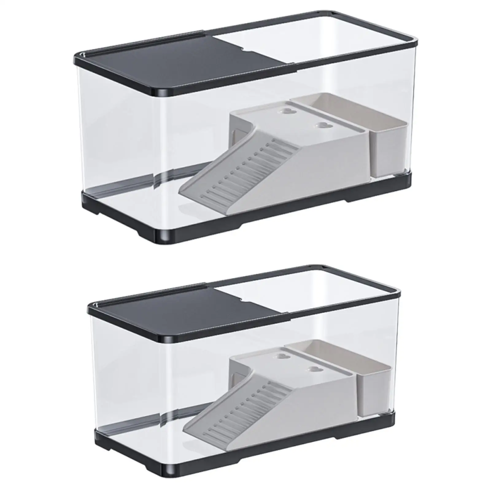 Turtle Tank with Basking Reptile Habitat Turtle Aquarium for Amphibians